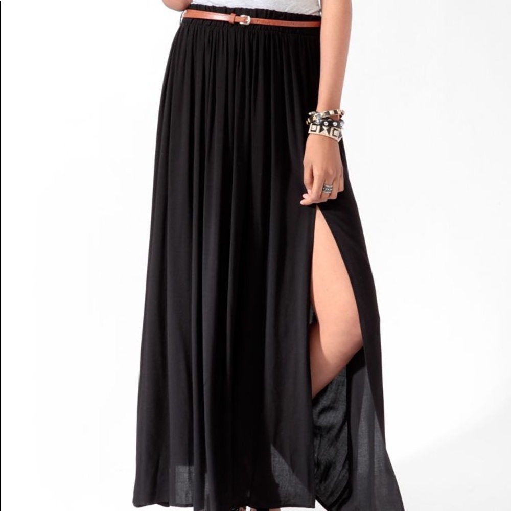 Semi-sheer Maxi Skirt